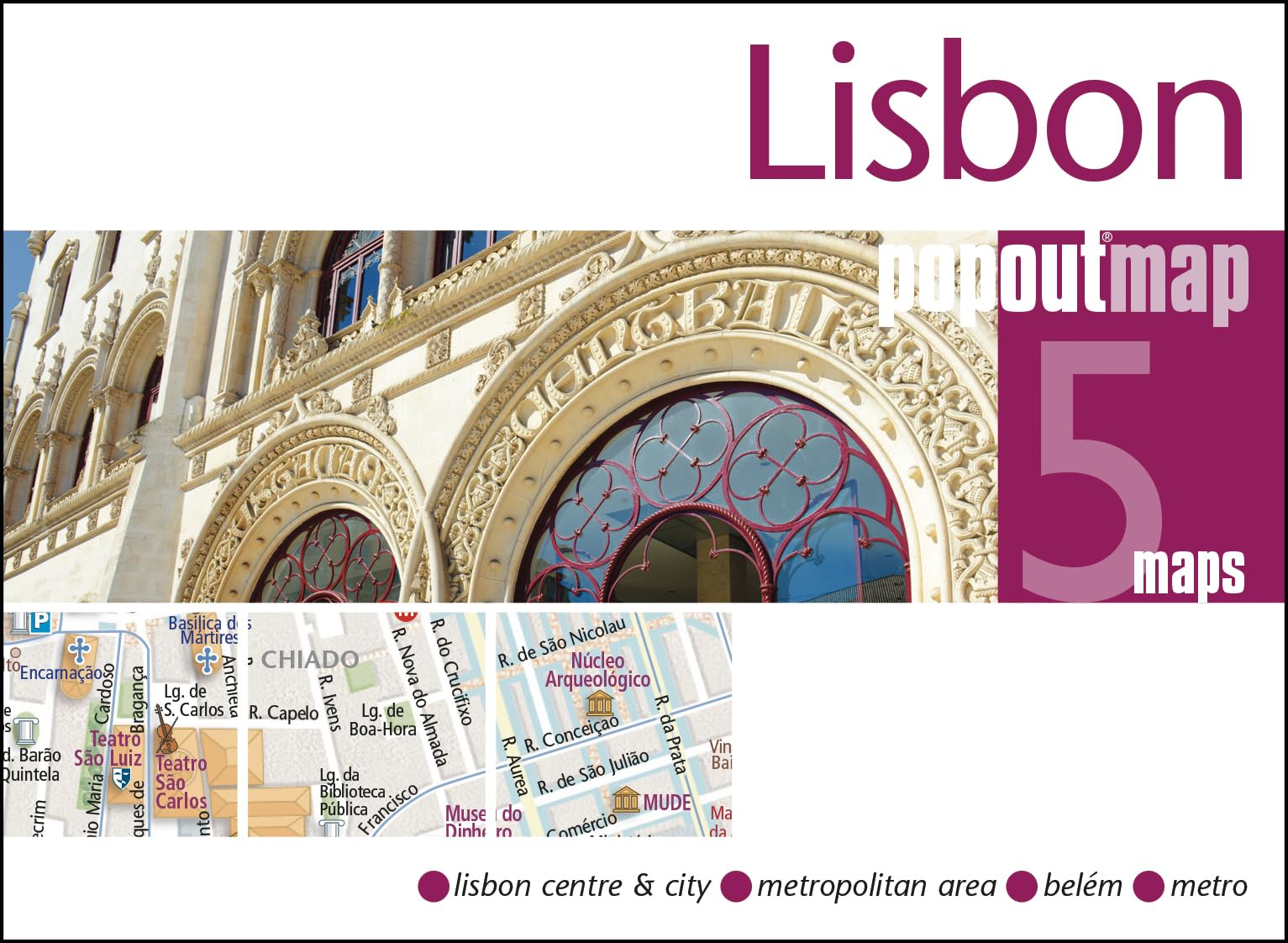 Lisbon PopOut Map (PopOut Maps),Used