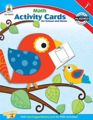 Math Activity Cards For School And Home, Grade 1,Used