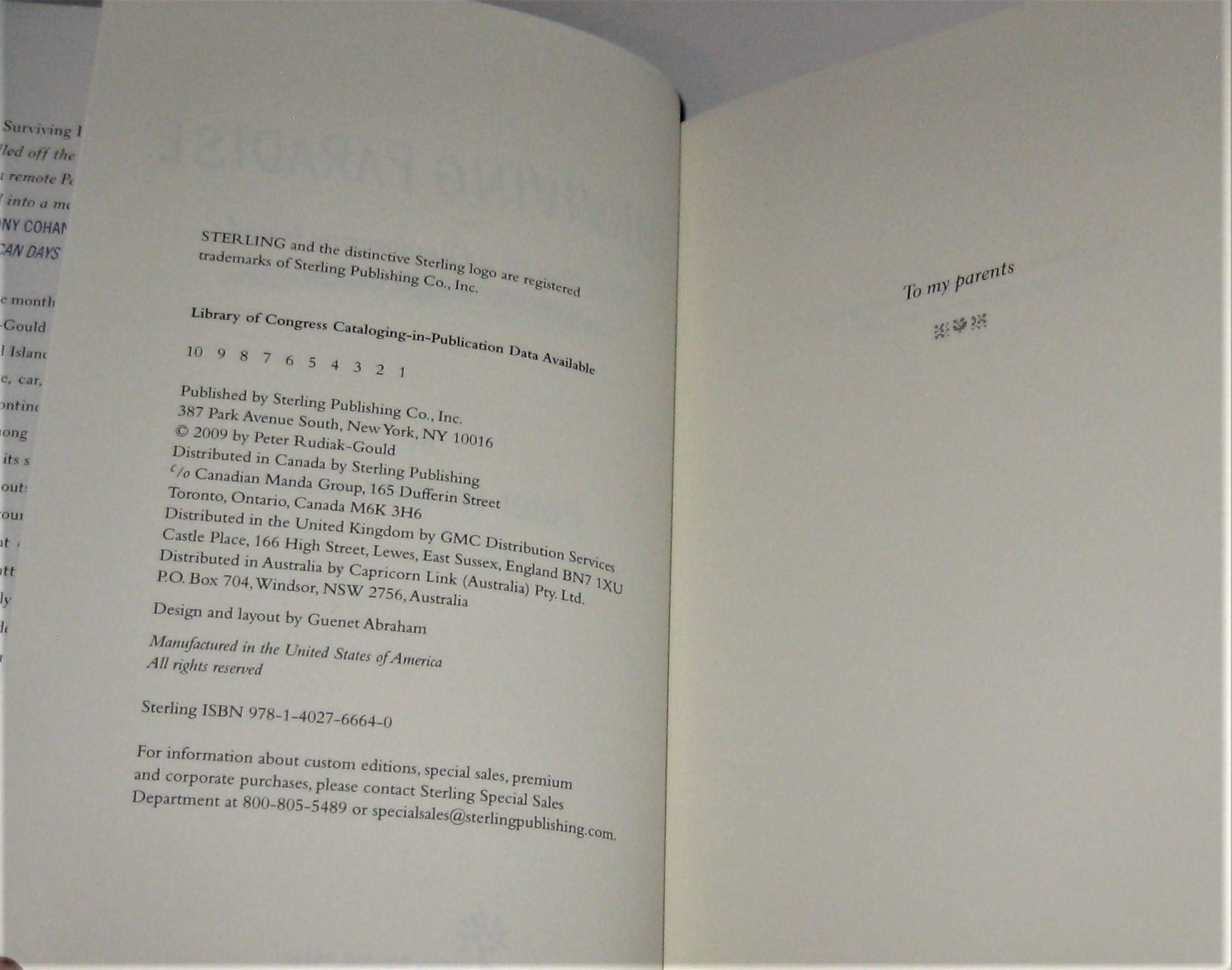 Surviving Paradise: One Year on a Disappearing Island,Used