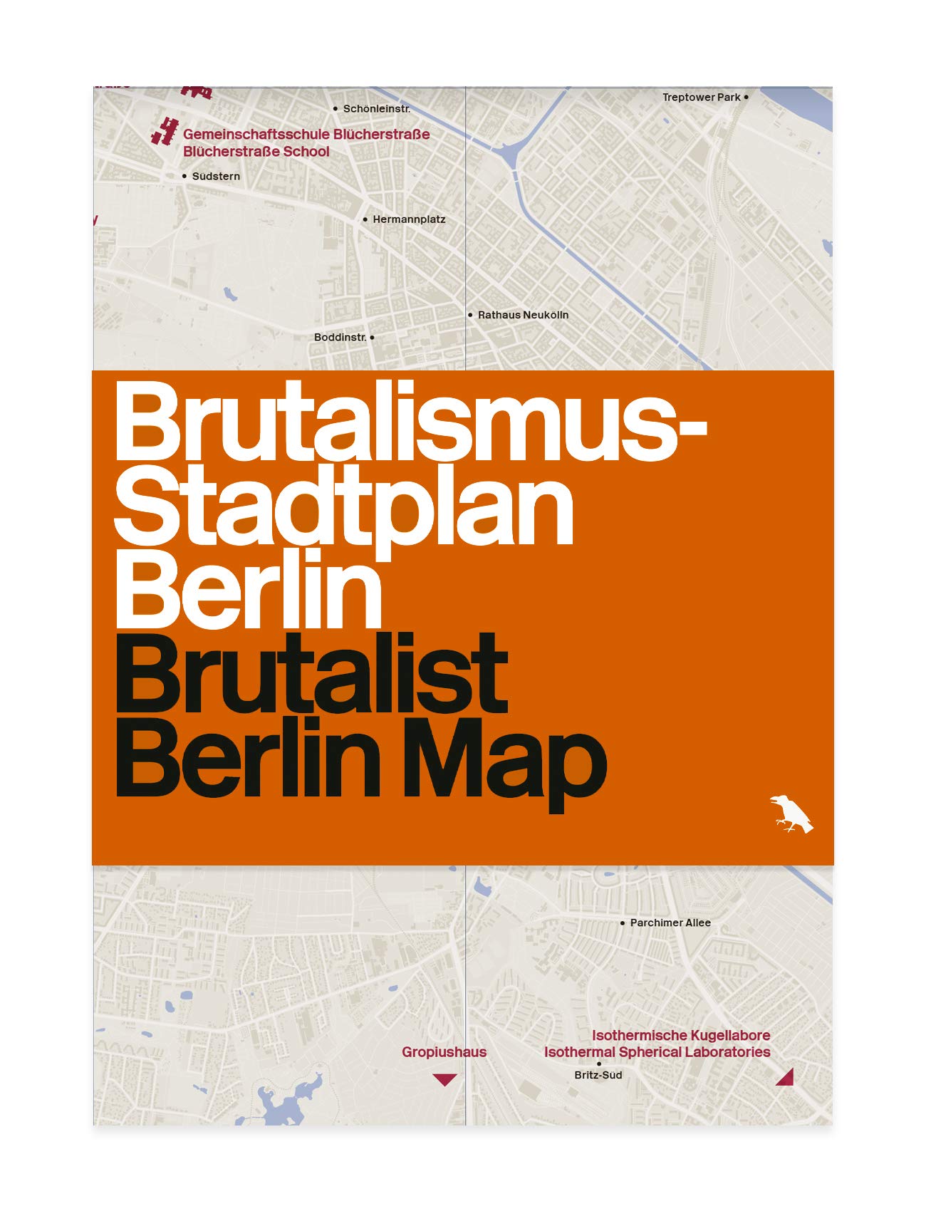 Brutalist Berlin Map (Blue Crow Media Architecture Maps),New