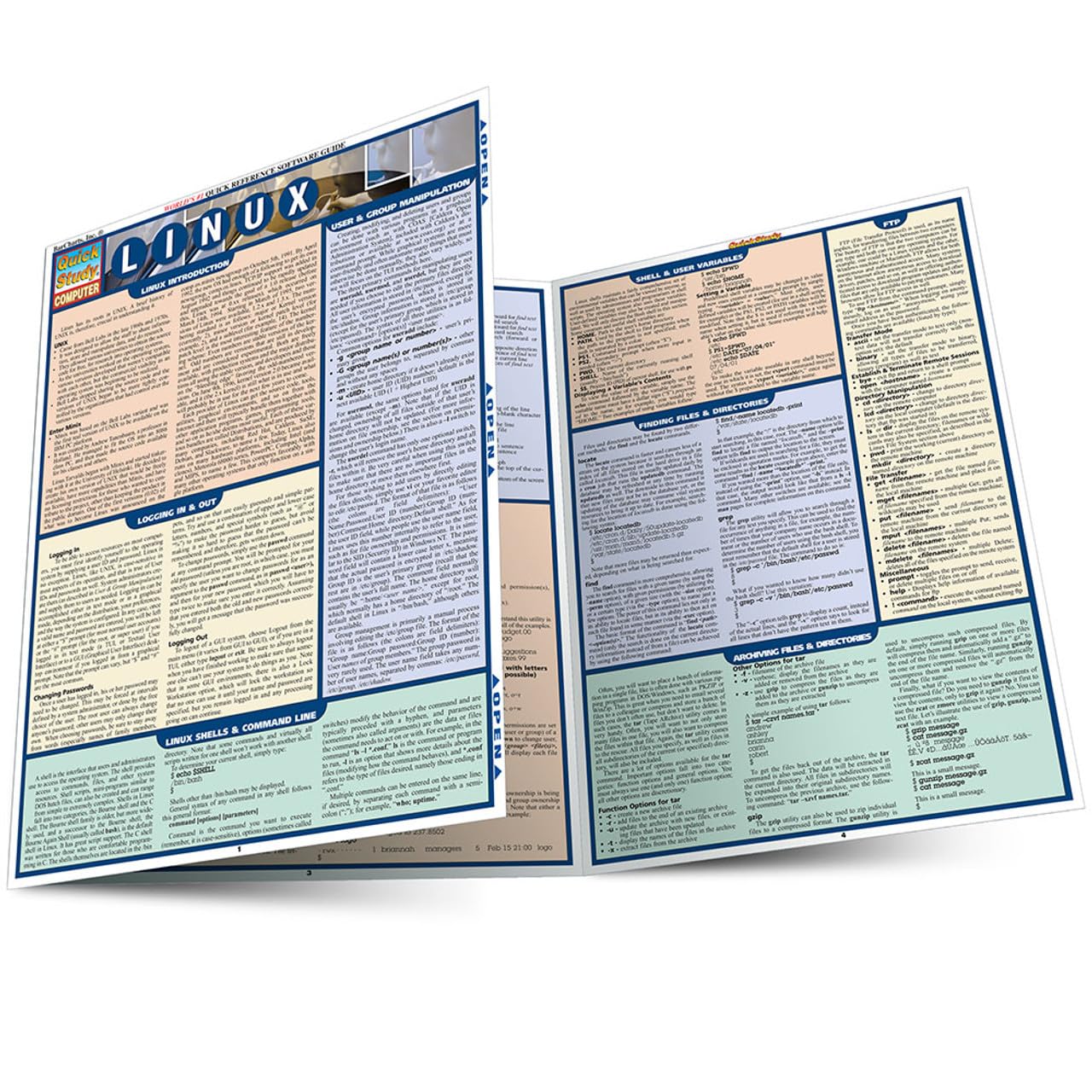 Linux QuickStudy Laminated Reference Guide (QuickStudy Computer),Used