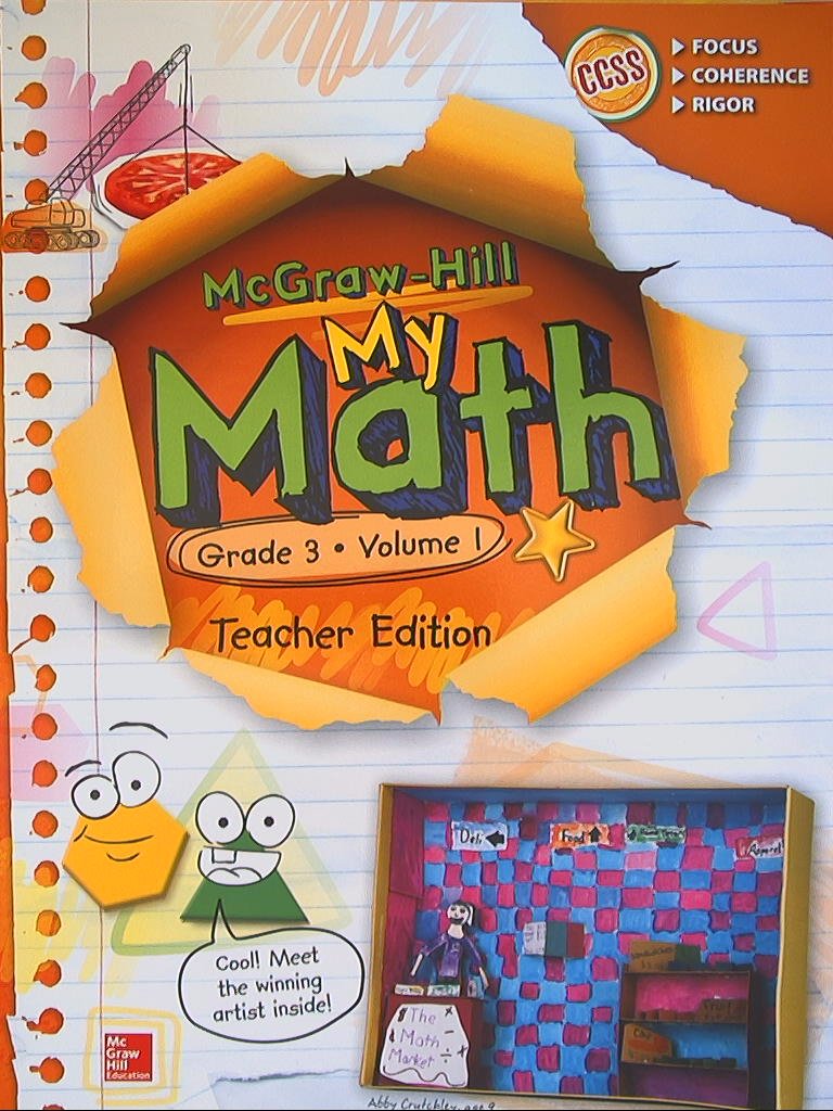 McGrawHill My Math, Grade 3, Teacher Edition, Volume 1,Used