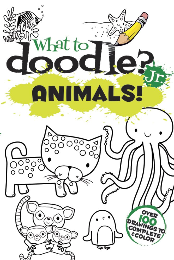 What To Doodle? Jr.Animals! (Dover Doodle Books)