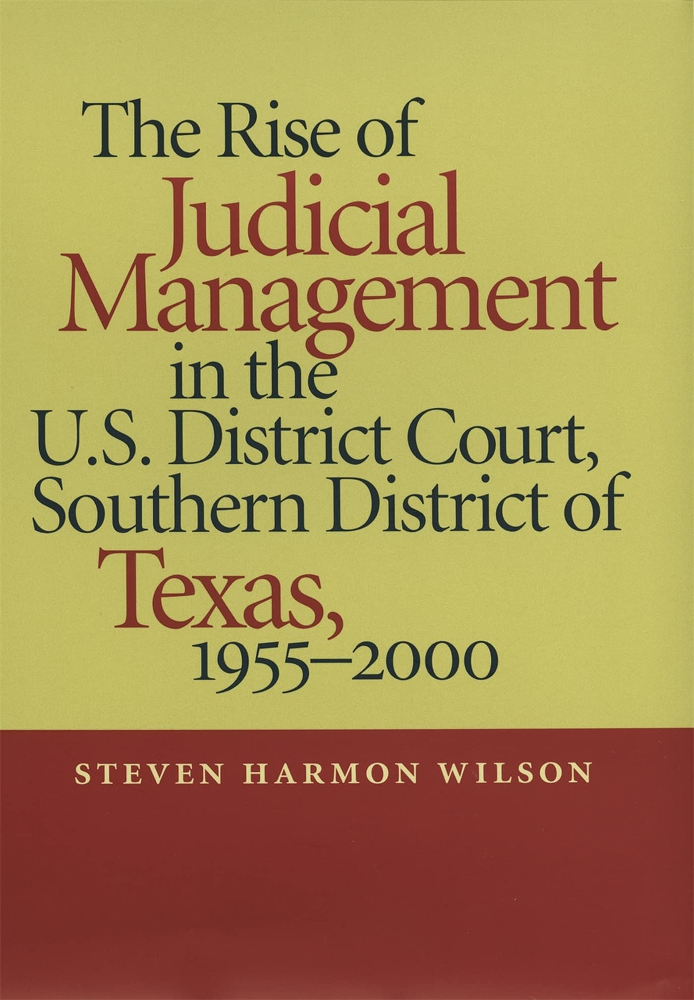 The Rise of Judicial Management in the U.S. District Court, Southern District of Texas, 19552000 (Studies in the Legal History ,Used