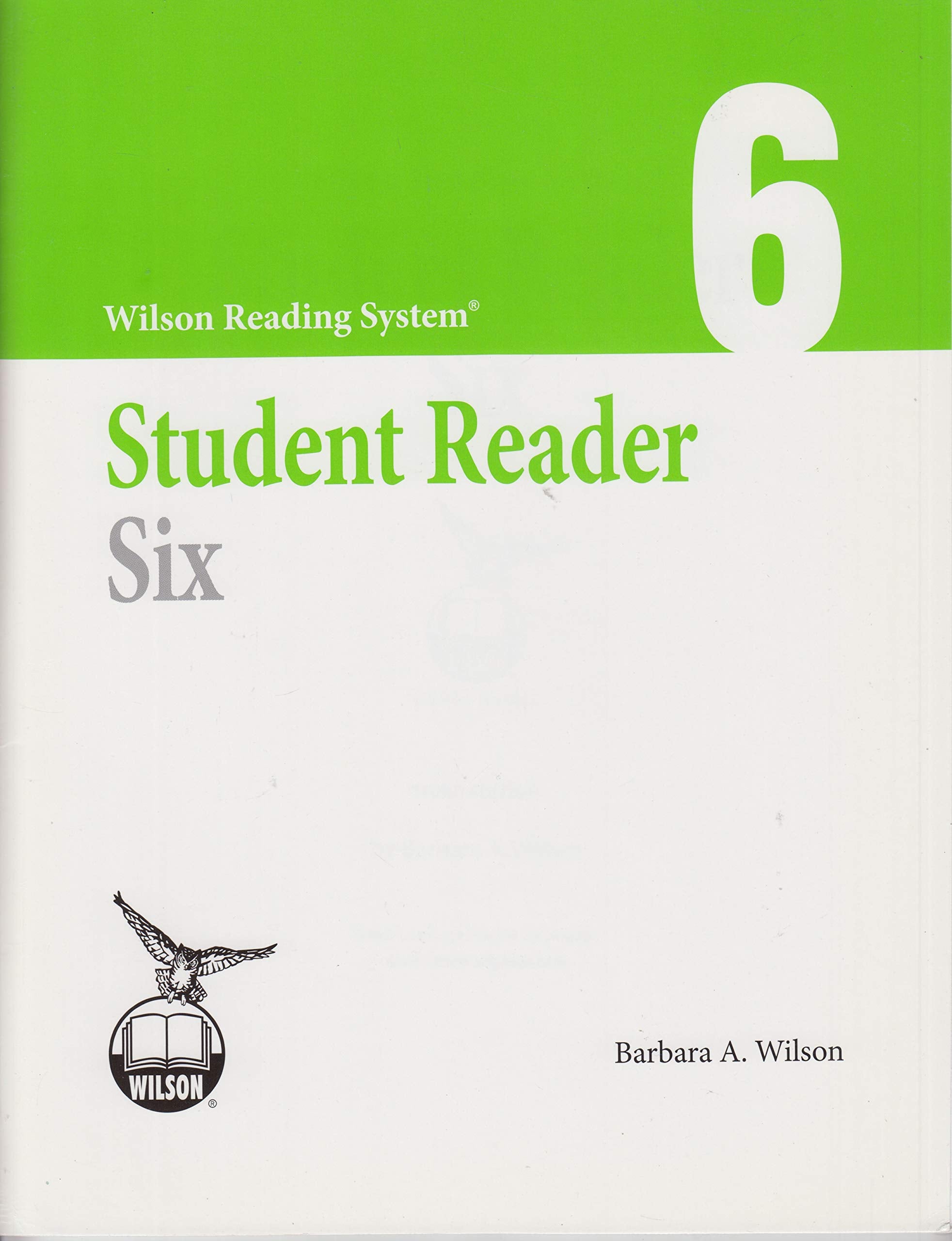 Wilson Reading System Student Reader Six,New