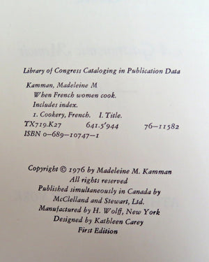When French Women Cook: A Gastronomic Memoir,Used
