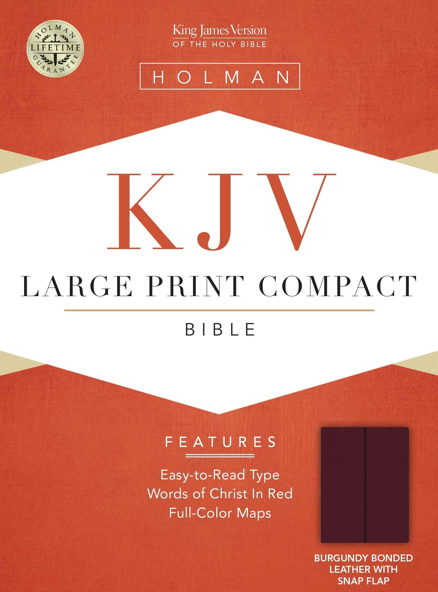 Large Print Compact BibleKJVSnap Flap,Used