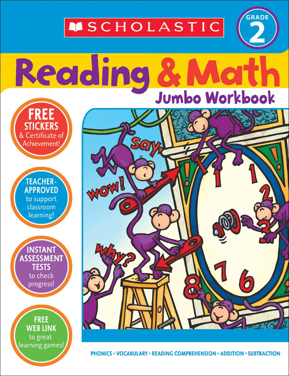 Scholastic Success With Reading And Math Jumbo Workbook,Used