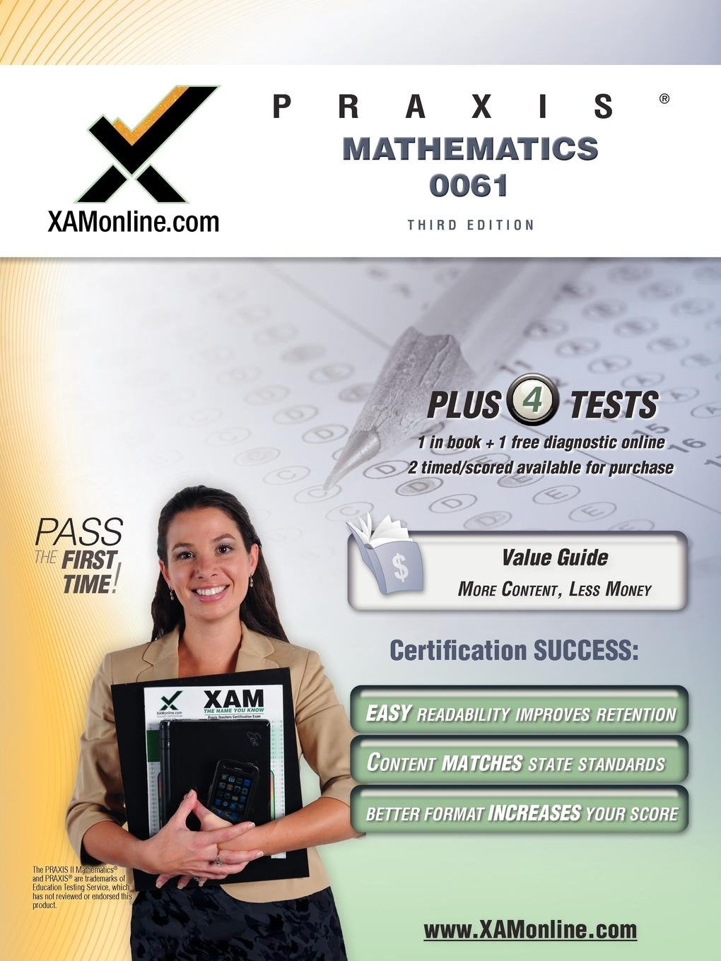 PRAXIS II Mathematics 0061 Teacher Certification Test Prep Study Guide (Praxis II Teacher's XAM, 1),Used