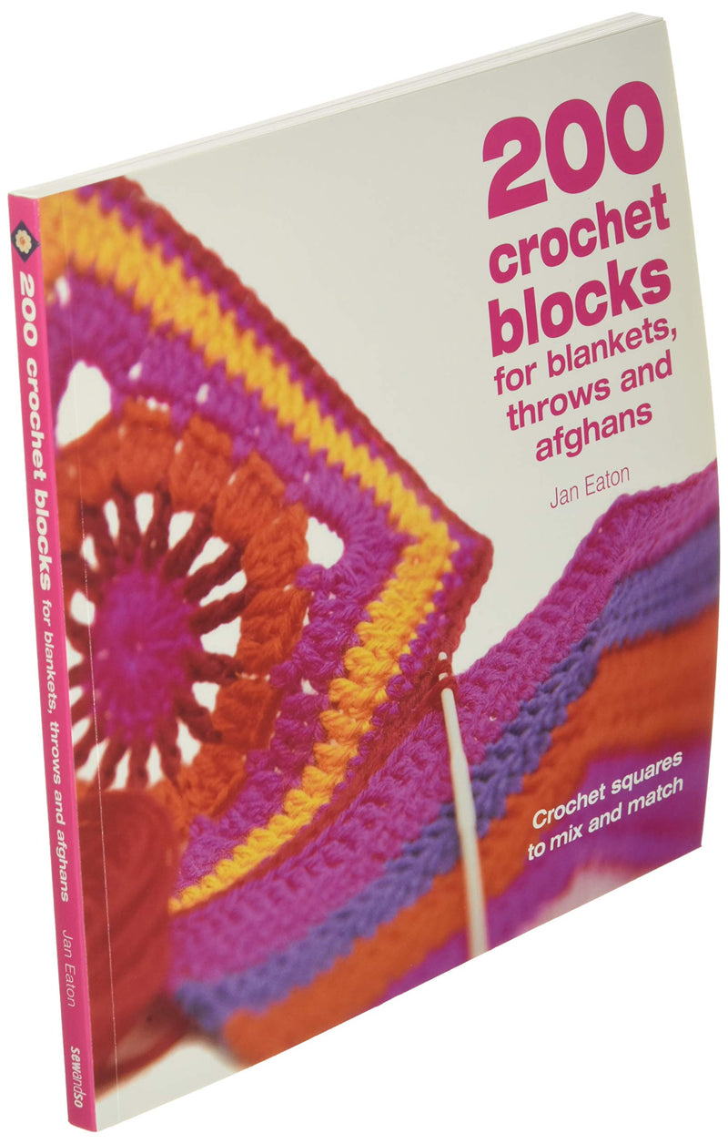 200 Crochet Blocks For Blankets, Throws And Afghans,Used
