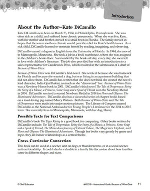Because of WinnDixie: An Instructional Guide for Literature  Novel Study Guide for Elementary School Literature with Close Rea,Used