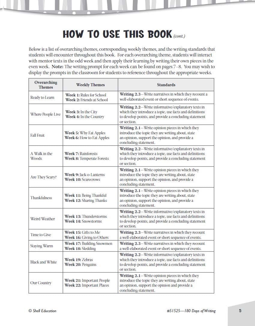 180 Days of Writing for Second Grade  An EasytoUse Second Grade Writing Workbook to Practice and Improve Writing Skills (180 ,Used