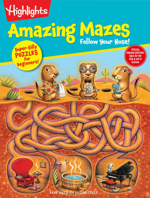 Amazing Mazes: Follow Your Nose - Super Silly Puzzles For Beginners Children Book (English)