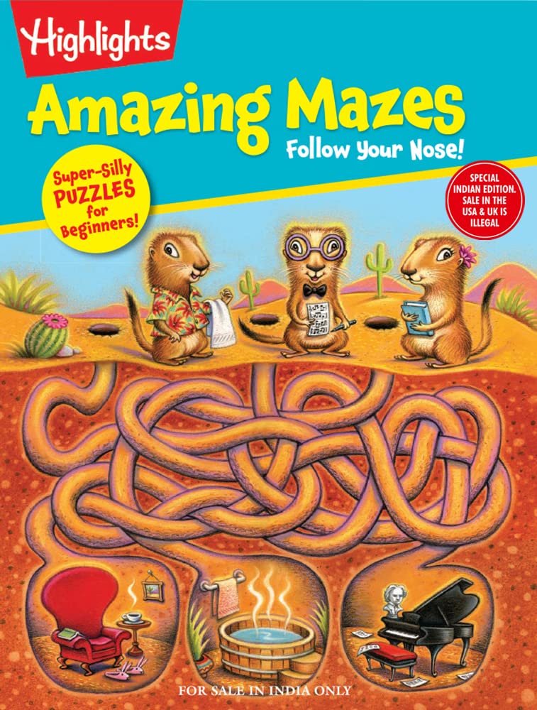 Amazing Mazes: Follow Your Nose - Super Silly Puzzles For Beginners Children Book (English)