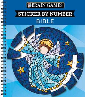 Brain Games  Sticker by Number: Bible (28 Images to Sticker),Used
