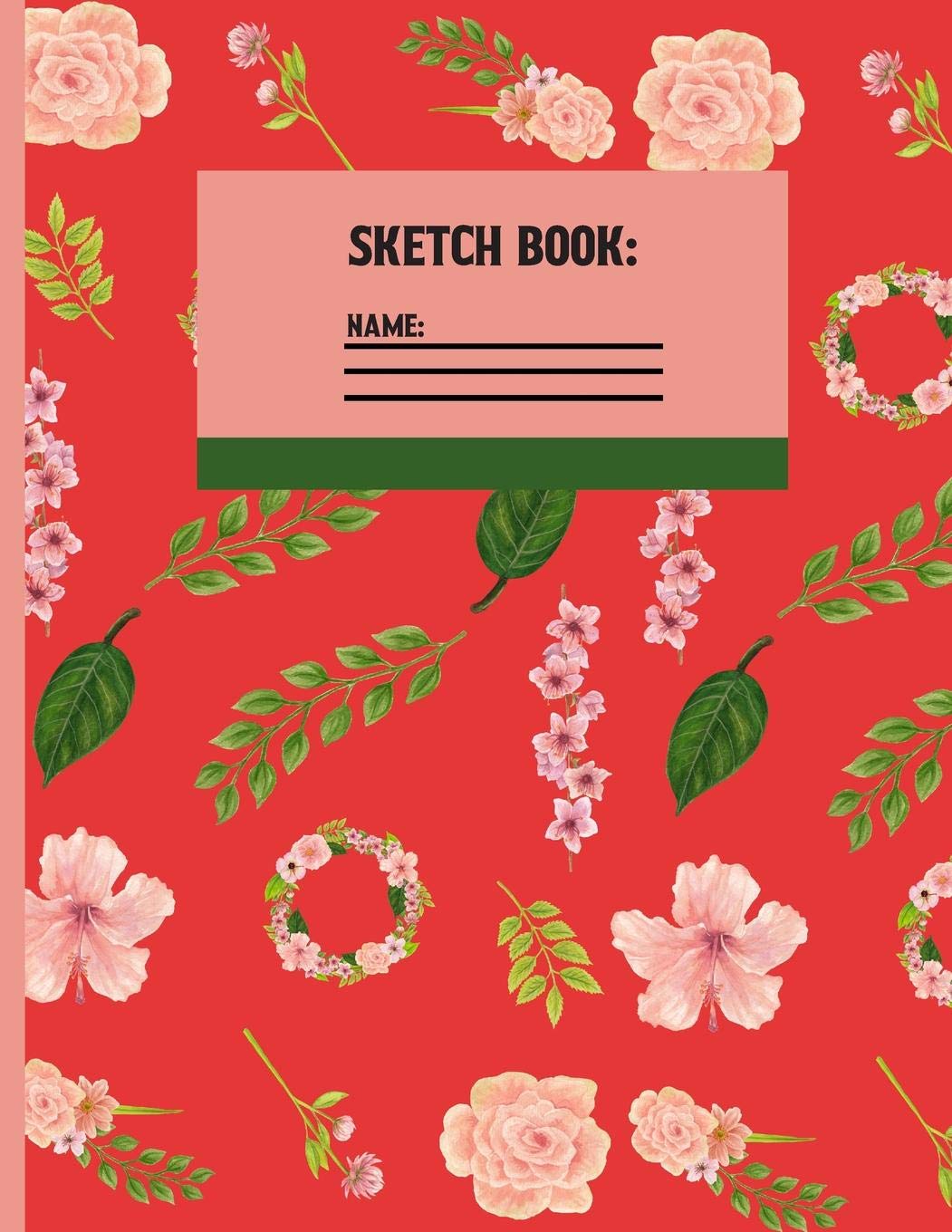 Sketchbook: Pink Garden Floral Sketch paper to draw, and sketch in 120 pages (8.5x11 Inch).,Used