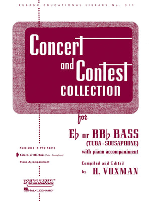 Concert and Contest Collection for Bass/Tuba (B.C.): Solo Book Only (Rubank Educational Librabry, 311),Used