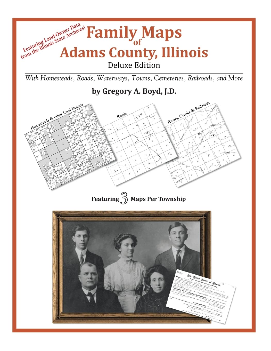 Family Maps of Adams County, Illinois,Used