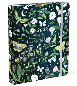 Katie Daisy 2023 Deluxe Hardcover Weekly Planner  12Month (Jan 2023  Dec 2023)  7.5' x 9'  WireO, Inner Pockets, Elastic Clos,Used