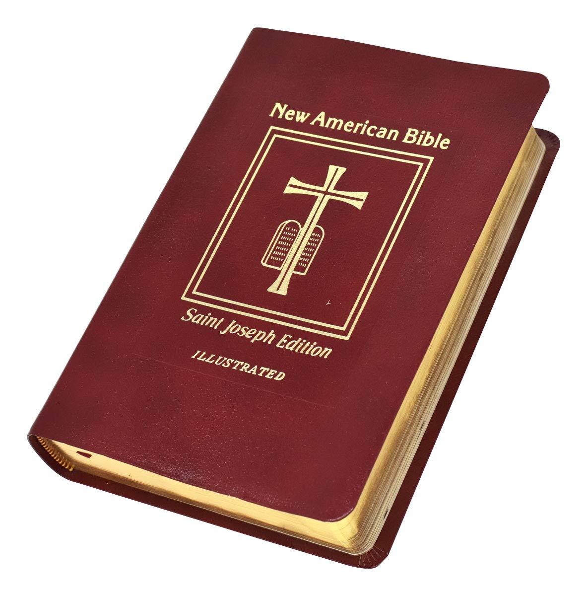 Saint Joseph Edition Of The New American Bible, Deluxe Edition, Red Bonded Leather, Gold Edges, No. 609/13R
