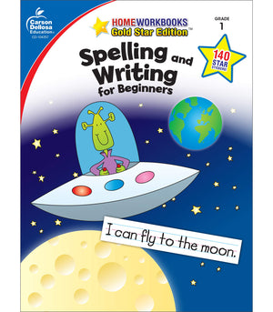 Carson Dellosa Spelling and Writing for Beginners WorkbookGrade 1 Spelling, Sentence Structure, HighFrequency Words, Creative ,Used