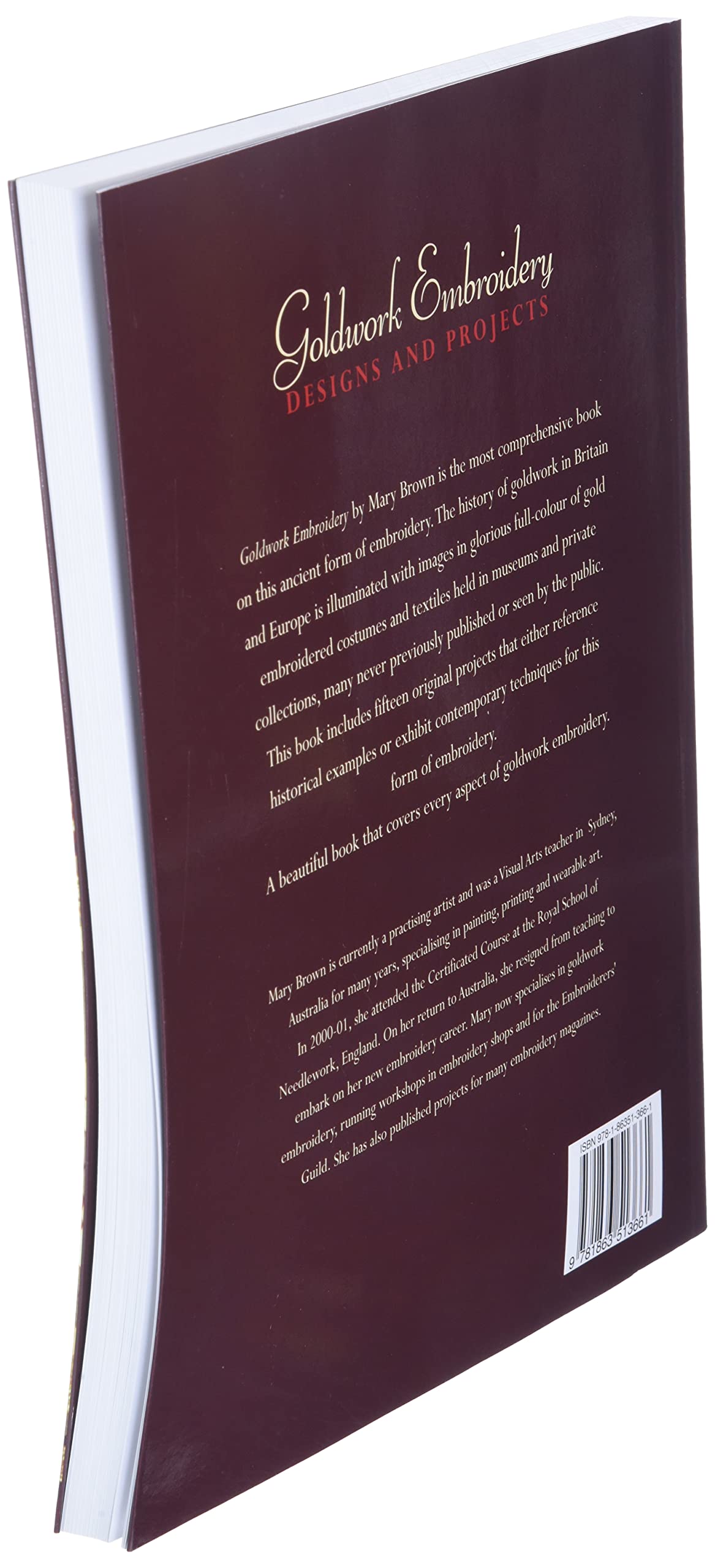 Sally Milner Publishing Goldwork Embroidery Book: Designs and Projects for Craft Enthusiasts