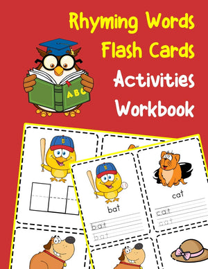 Rhyming Words Flash Cards Activities Workbook: 200 CVC vowels and consonants with pictures,Used