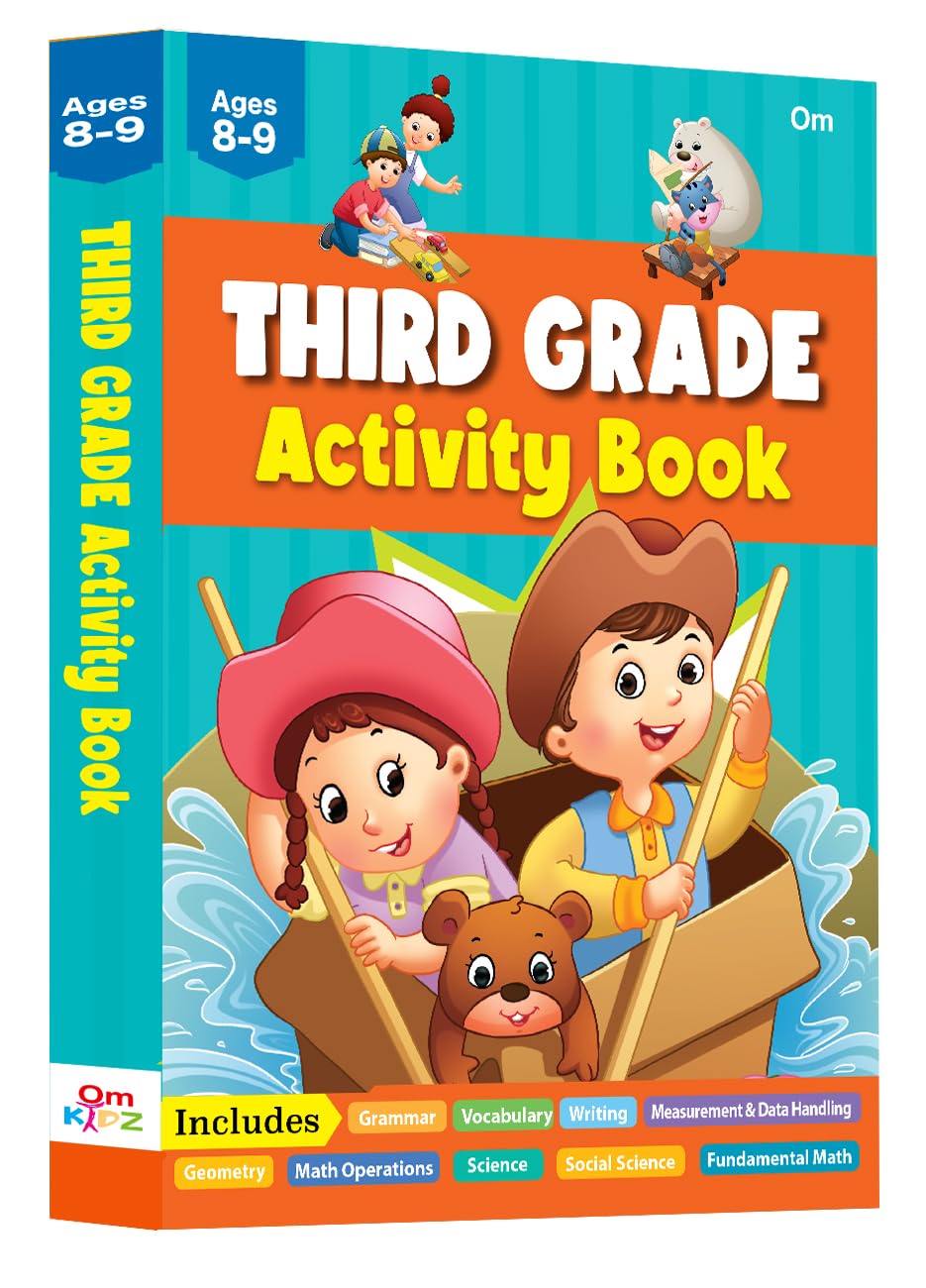 Third Grade Activity Book: 320 Pages Of Practice For Ages 8-9 - Grammar, Math Operations, Writing, Social Science, Geometry, Measurement & Data Handling, Vocabulary, Science & More