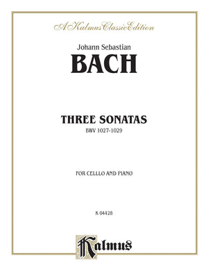 Three Sonatas for Viola da Gamba, BWV 102729 (Kalmus Edition),Used