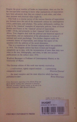Imperialism: The Idea and Reality of British and French Colonial Expansion, 18801914,Used