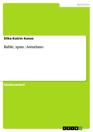 Bable, span.: Asturiano (German Edition),Used
