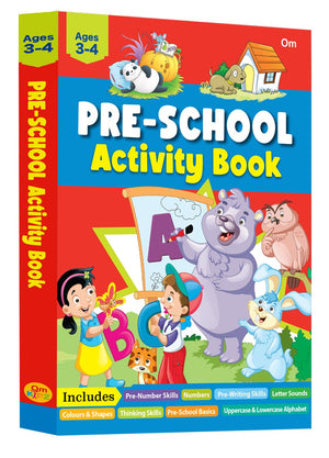 Pre-School Activity Book For Kids Aged 3-4 Years - Numbers, Alphabets, Pre-Writing Skills, Letter Sound, Colours, Shapes And More (Brain Activity Books)