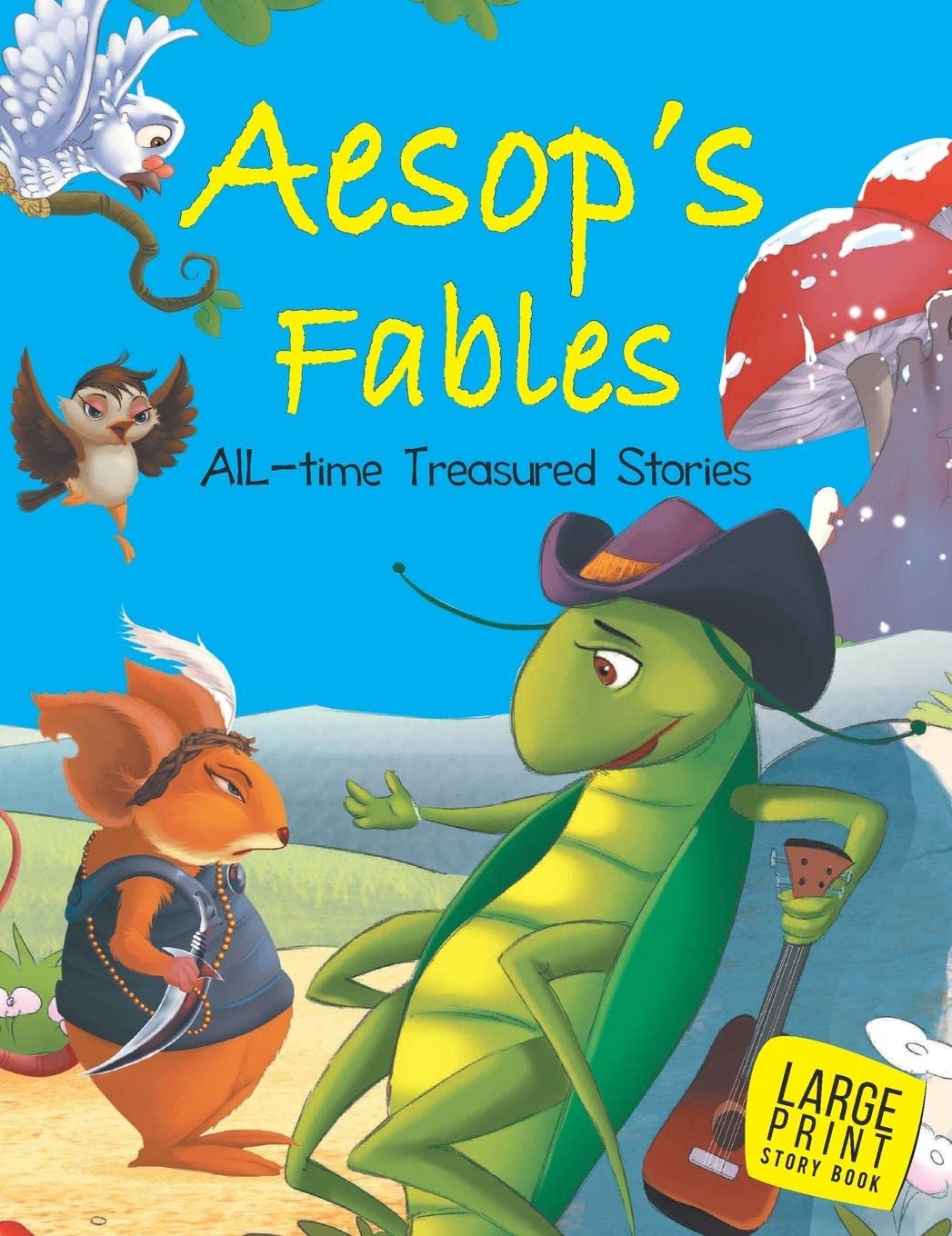 AesopS Fables For Children: All-Time Treasured Stories For Kids | Classic Animal Fables That Teach Honesty, Kindness & Wisdom | Timeless Moral Tales | Fun Bedtime Read-Aloud Collection | Life Lessons Through Beloved Stories - Large Print