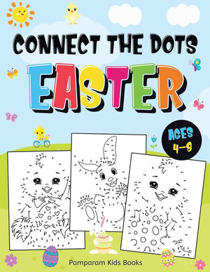 Connect the Dots Easter: Fun Dot to Dot Activity Book for Kids Ages 48 50 Challenging Puzzles Workbook,Used