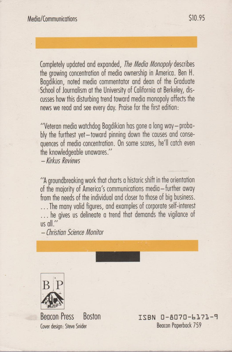 The media monopoly (Beacon paperback),Used