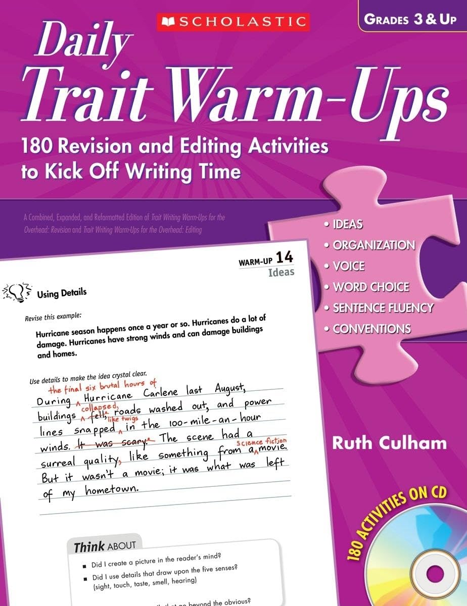 Daily Trait Warmups: 180 Revision And Editing Activities To Kick Off Writing Time,New