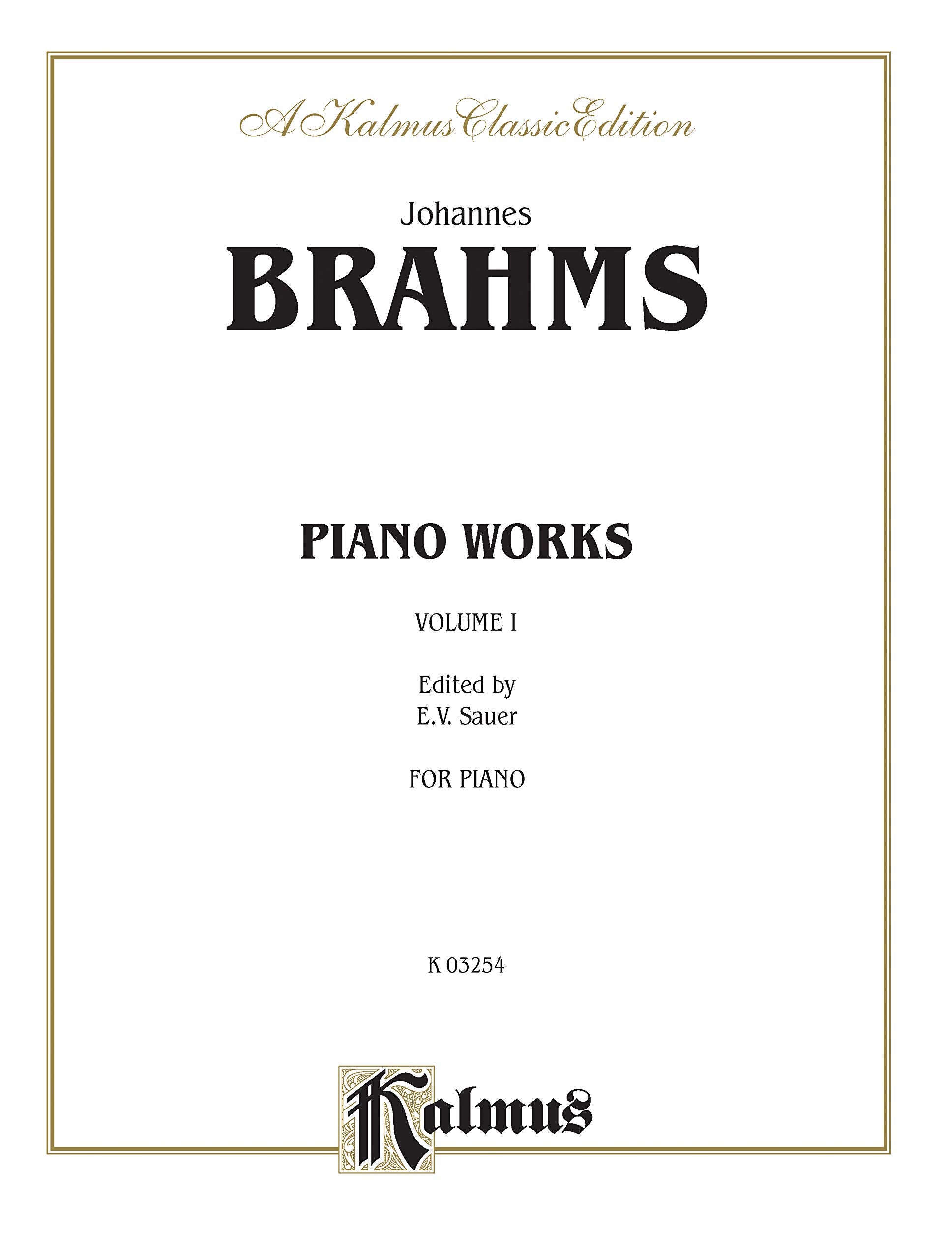 Piano Works (Op. 1 to Op. 24), Vol 1 (Kalmus Edition, Vol 1),Used