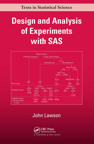 Design and Analysis of Experiments with SAS (Chapman & Hall/CRC Texts in Statistical Science),Used