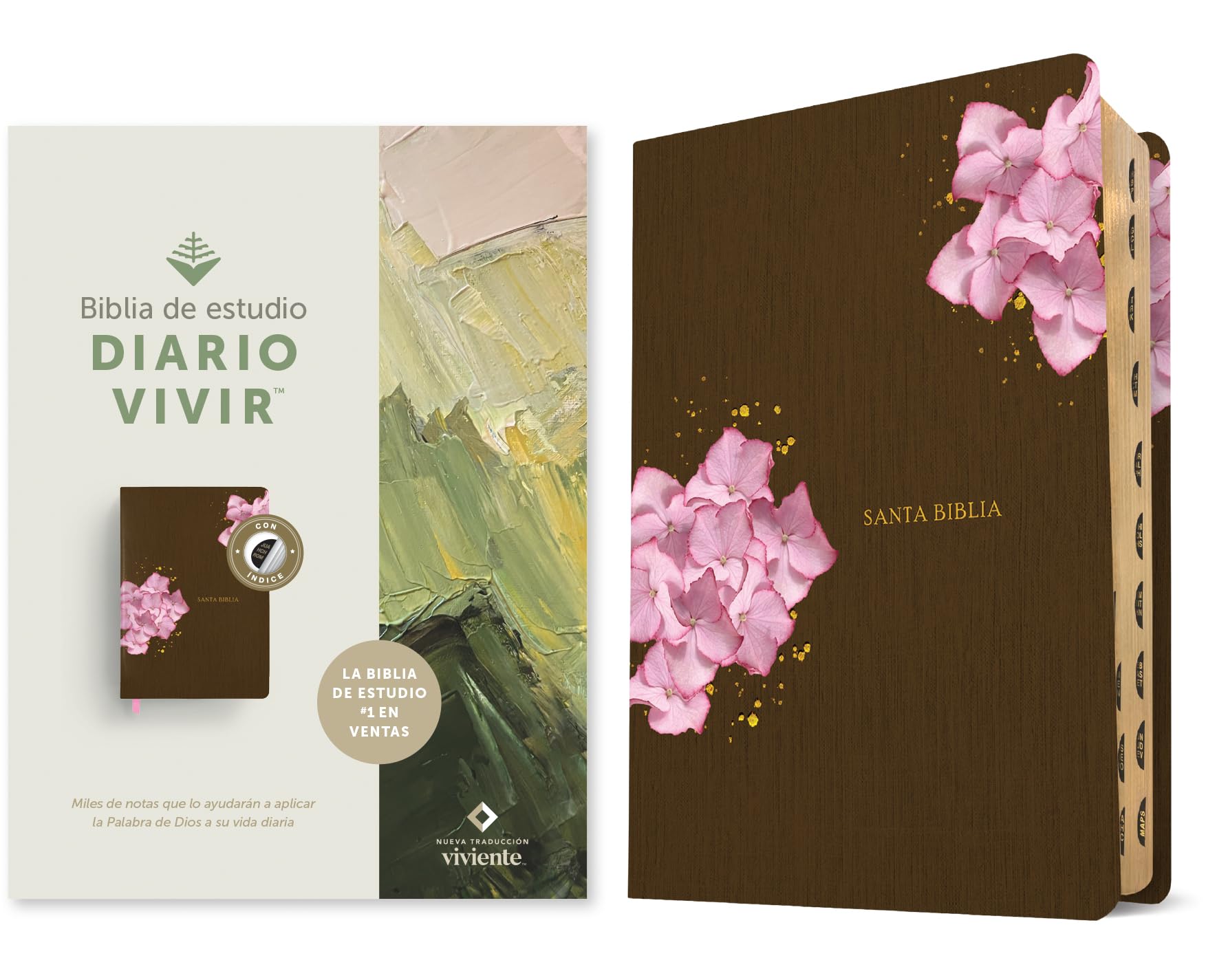 Biblia De Estudio Del Diario Vivir Ntv (Sentipiel, Caf/Rosa, ndice, Letra Roja) (Spanish Edition)