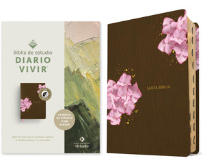 Biblia De Estudio Del Diario Vivir Ntv (Sentipiel, Caf/Rosa, ndice, Letra Roja) (Spanish Edition)