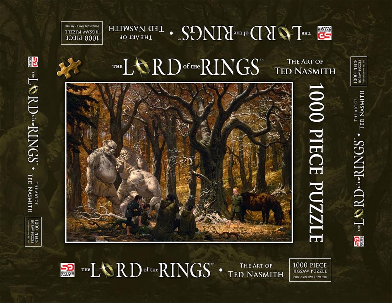 The Lord Of The Rings 1000 Piece Jigsaw Puzzle: The Art Of Ted Nasmith: Song Of The Trollshaws,New