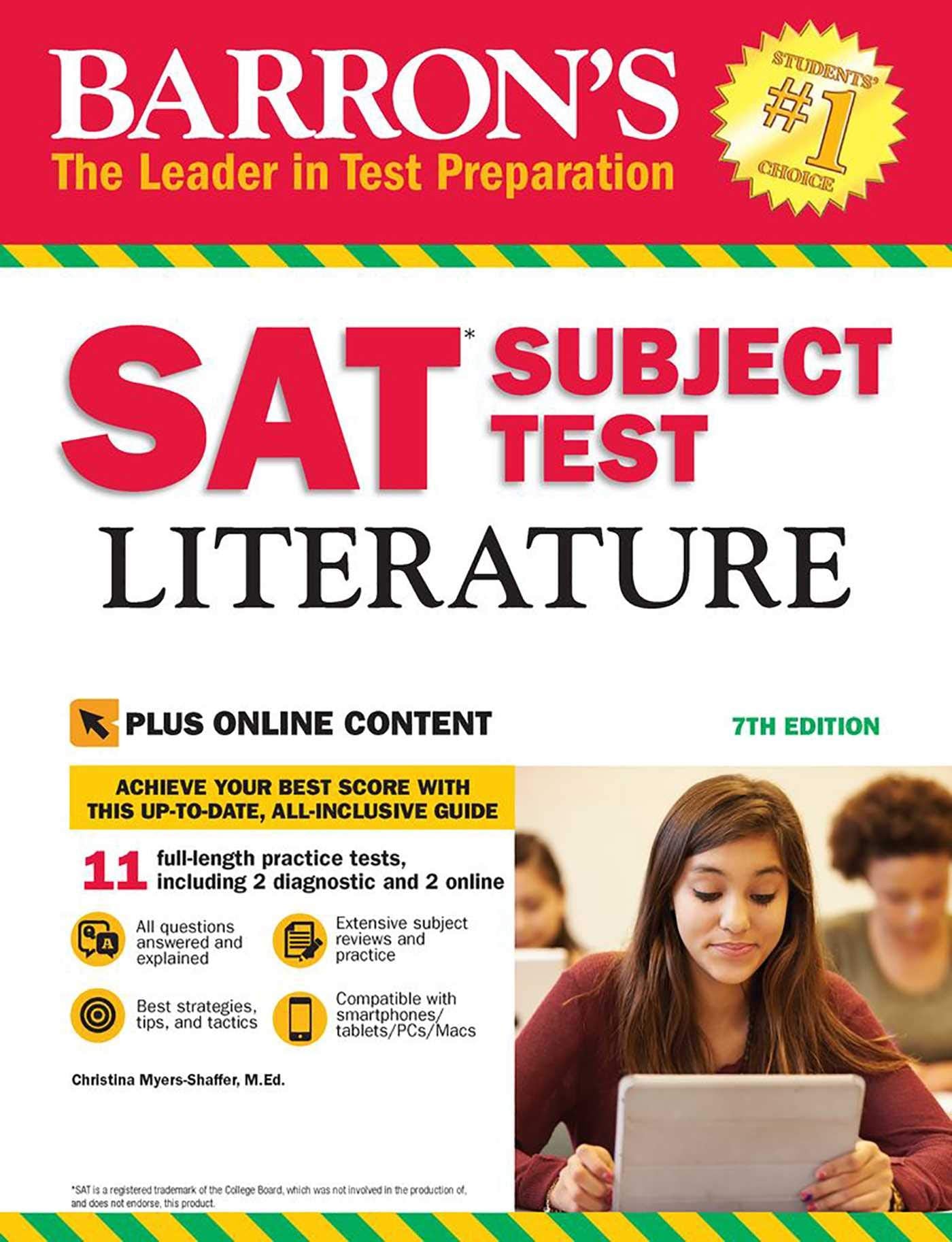 SAT Subject Test Literature with Online Tests,New