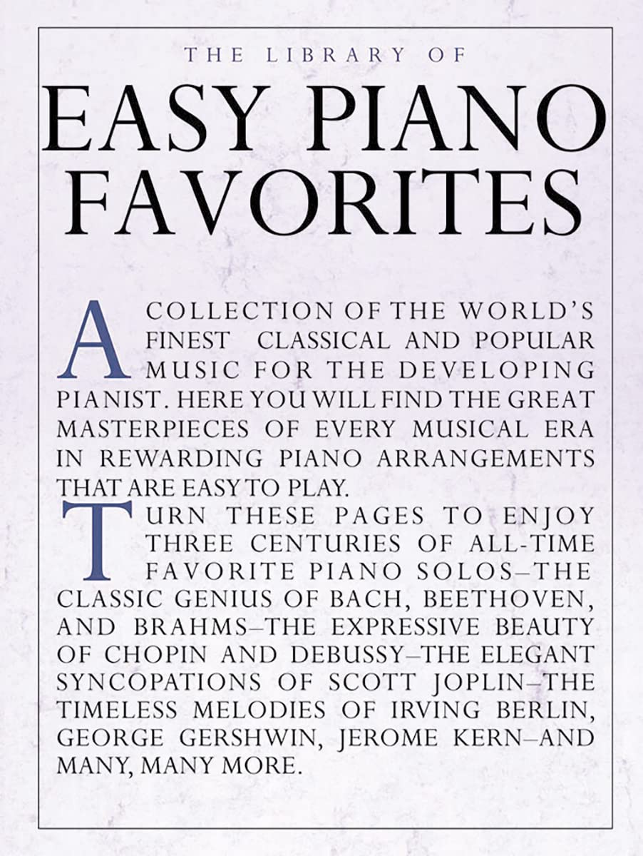 The Library Of Easy Piano Favorites,New