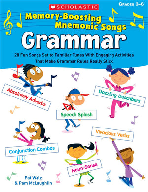 Memoryboosting Mnemonic Songs: Grammar: 20 Fun Songs Set To Familiar Tunes With Engaging Activities That Make Grammar Rules Rea,New