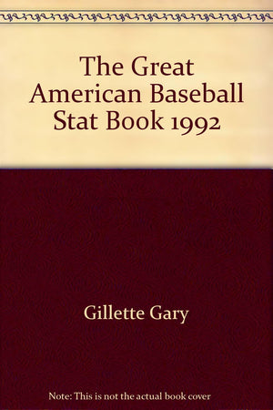 The Great American Baseball Stat Book 1992,Used