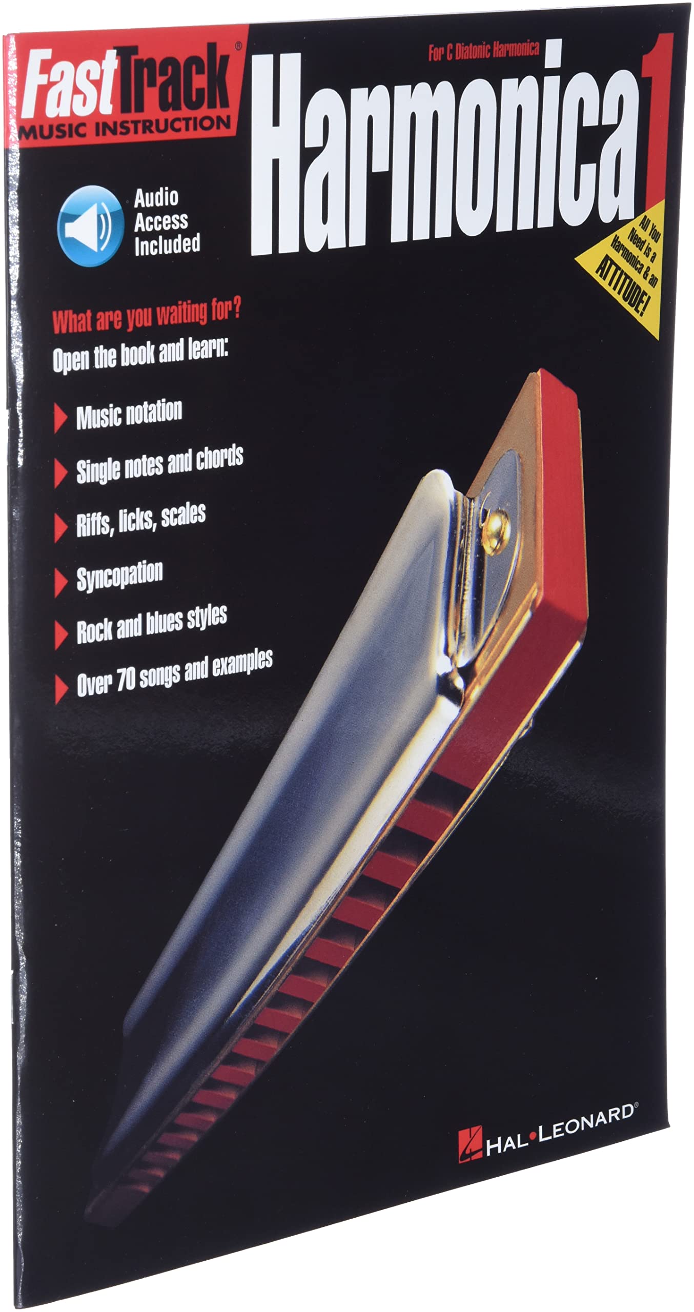 FastTrack Harmonica Method  Book 1 Book/Online Audio (Fast Track Music Instruction),Used