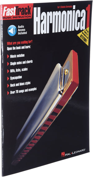 FastTrack Harmonica Method  Book 1 Book/Online Audio (Fast Track Music Instruction),Used