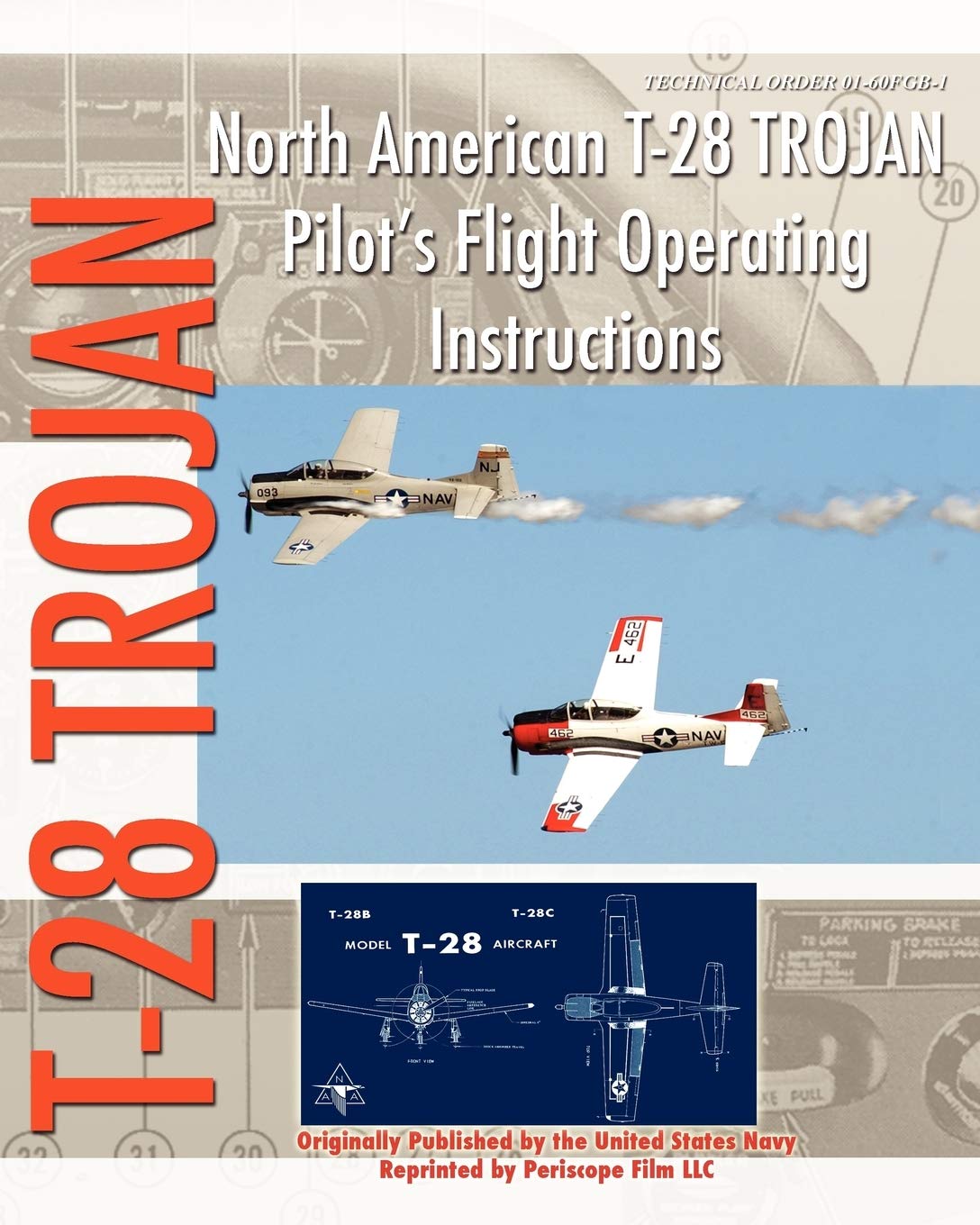 North American T28 Trojan Pilot's Flight Operating Instructions,Used