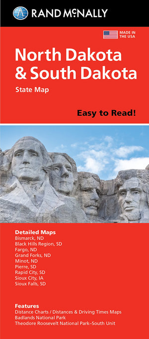 Rand Mcnally Easy To Read Folded Map: North Dakota, South Dakota State Map