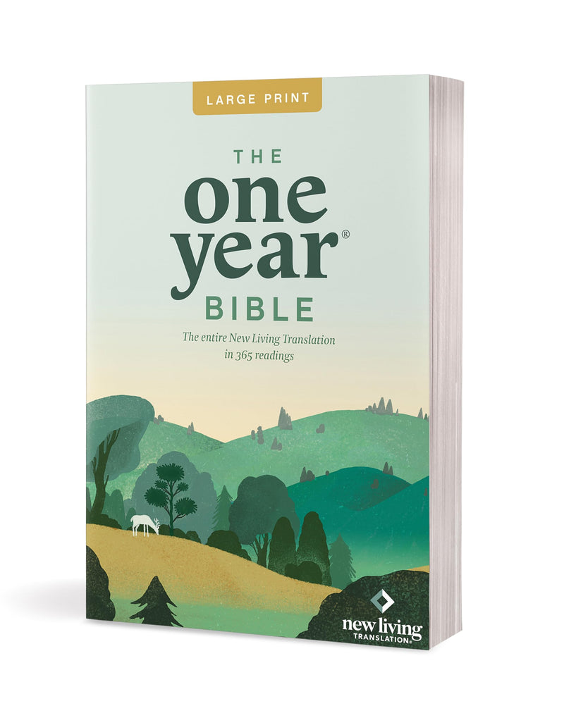 The One Year NLT Large Print Thinline Bible (Softcover) The Entire Bible in 365 Readings in the Clear and Trusted New Living Tra,New